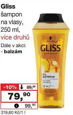 Barvy a laky drogerie Gliss šampon na vlasy, 250 ml nabídka