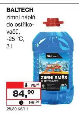 Barvy a laky drogerie BALTECH zimní náplň do ostřikovačů, -25 °C, 3l nabídka