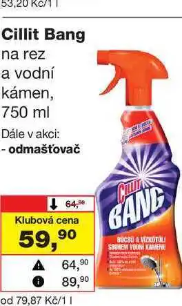 Barvy a laky drogerie Cillit Bang na rez a vodní kámen, 750 ml nabídka
