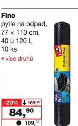 Barvy a laky drogerie Fino pytle na odpad, 77 x 110 cm, 40 μ 120, 10 ks nabídka