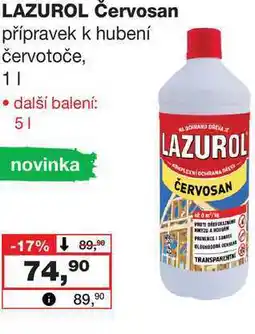 Barvy a laky drogerie LAZUROL Červosan přípravek k hubení červotoče, 1l nabídka