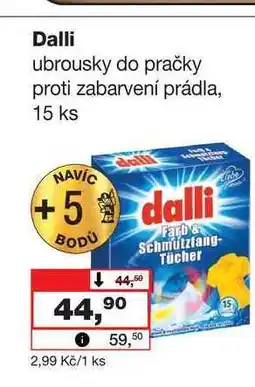 Barvy a laky drogerie Dalli ubrousky do pračky proti zabarvení prádla, 15 ks nabídka