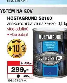 Barvy a laky drogerie HOSTAGRUND S2160 antikorozní barva na železo, 0,6 kg nabídka
