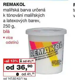 Barvy a laky drogerie REMAKOL malířská barva určená k tónování malířských a latexových barev, 250 g, bílá nabídka