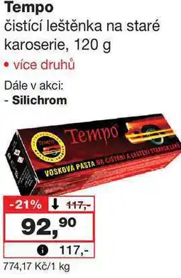 Barvy a laky drogerie Tempo čistící leštěnka na staré karoserie, 120 g nabídka