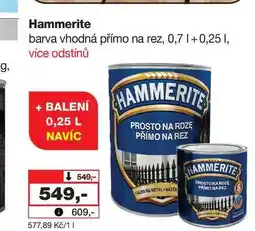 Barvy a laky drogerie Hammerite barva vhodná přímo na rez, 0,7l nabídka