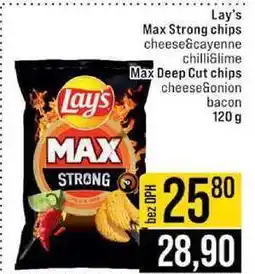 Jip Lay's Max Strong chips Max Deep Cut chips 120 g nabídka