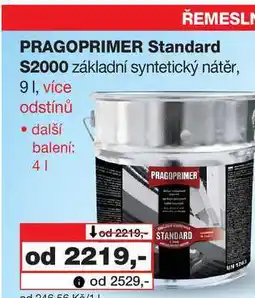 Barvy a laky drogerie PRAGOPRIMER Standard S2000 základní syntetický nátěr, 9l nabídka