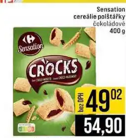 Jip Sensation cereálie polštářky čokoládové 400 g nabídka