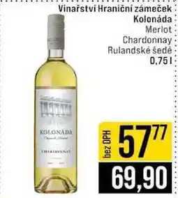 Jip Vinařství Hraniční zámeček Kolonáda 0,75 l nabídka