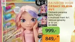 Dráčik Rainbow high česací hlava 4v1 nabídka