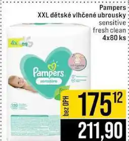 Jip Pampers XXL dětské vlhčené ubrousky 4x80 ks nabídka