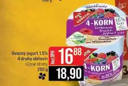Jip Ovocný jogurt 1,5% 4 druhy obilovin 250 g nabídka