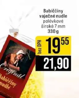 Jip Babiččiny vaječné nudle nabídka