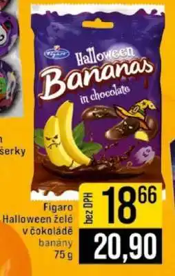 Jip Figaro Halloween želé v čokoládě banány nabídka