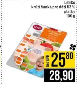 Jip Le&Co krůtí šunka pro děti 83 % nabídka