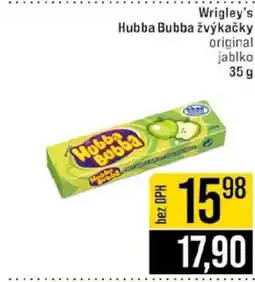 Jip Wrigley's Hubba Bubba žvýkačky nabídka