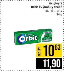 Jip Wrigley's Orbit žvýkačky dražé nabídka