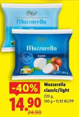 Lidl MOZZARELLA CLASSIC LIGHT nabídka
