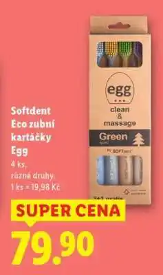 Lidl SOFTDENT ECO ZUBNÍ KARTÁČKY EGG nabídka
