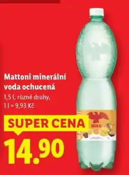 Lidl MATTONI Minerální voda ochucená nabídka