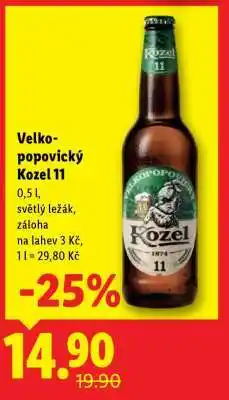 Lidl Velkopopovický Kozel 11 nabídka