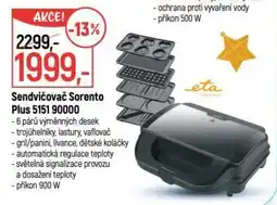 Globus Sendvičovač Sorento Plus 5151 90000 nabídka