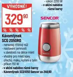 Globus SENCOR Kávomlýnek SCG 2050RD nabídka