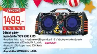 Globus Dětský párty reproduktor SSS 3600 KIDS nabídka