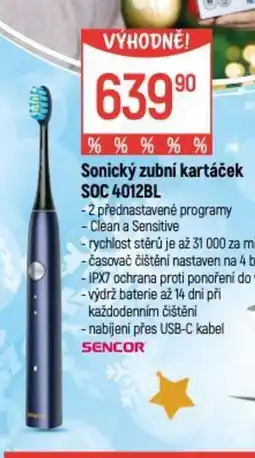 Globus Sonický zubní kartáček SOC 4012BL nabídka
