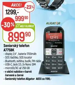 Globus Seniorský telefon A775BK nabídka
