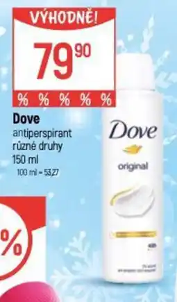 Globus Dove antiperspirant nabídka