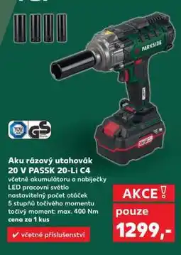 Kaufland Aku rázový utahovák 20 V PASSK 20-Li C4 nabídka