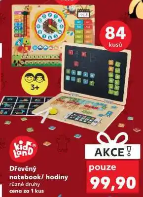 Dřevěný notebook/hodiny