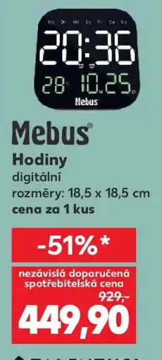 Kaufland Mebus Hodiny digitální nabídka