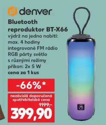 Kaufland Bluetooth reproduktor BT-X66 nabídka