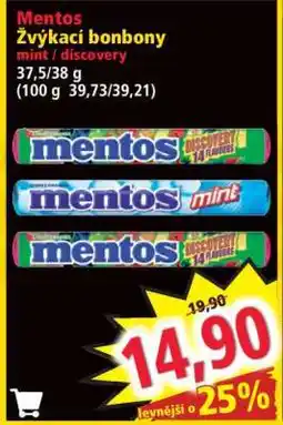 Norma Mentos žvýkací bonbony nabídka