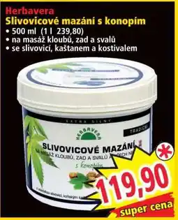 Norma Herbavera Slivovicové mazání s konopím nabídka