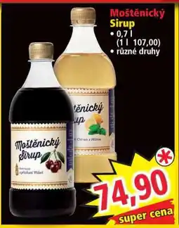 Norma MOŠTĚNICKÝ SIRUP nabídka