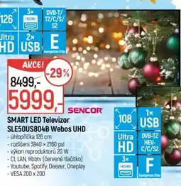 Globus SMART LED Televizor SLE50US804B Webos UHD nabídka