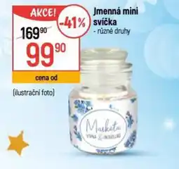 Globus Jmenná mini svíčka nabídka