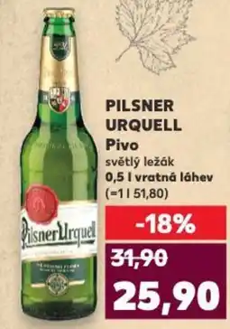 Kaufland PILSNER URQUELL Pivo nabídka