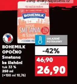 Kaufland BOHEMILK Opočno Smetana ke šlehání nabídka