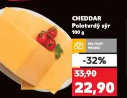 Kaufland Cheddar Polotvrdý sýr nabídka