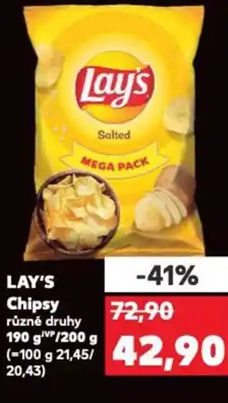 Kaufland LAY'S Chipsy nabídka