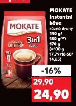 Kaufland MOKATE Instantní kava nabídka