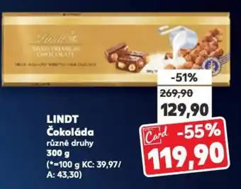 Kaufland LINDT Čokoláda nabídka