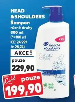 Kaufland HEAD &SHOULDERS Šampon nabídka