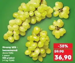 Kaufland Hrozny bílé - bezsemenné nabídka