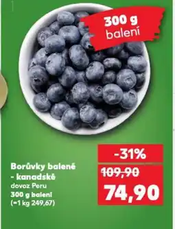 Kaufland Borůvky balené - kanadské nabídka